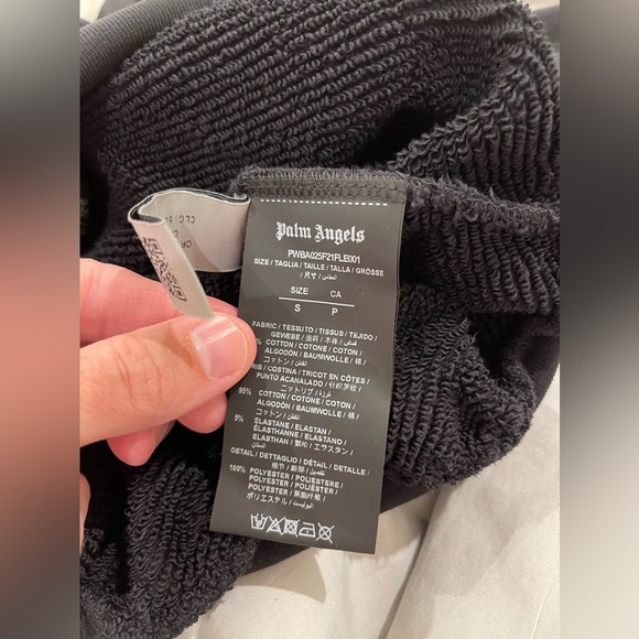 Palm Angels Logo Print Off-shoulder Sweatshirt Size Small Track Off Shoulder - Picture 8 of 16